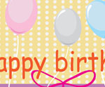 Happy Birthday card with baloons